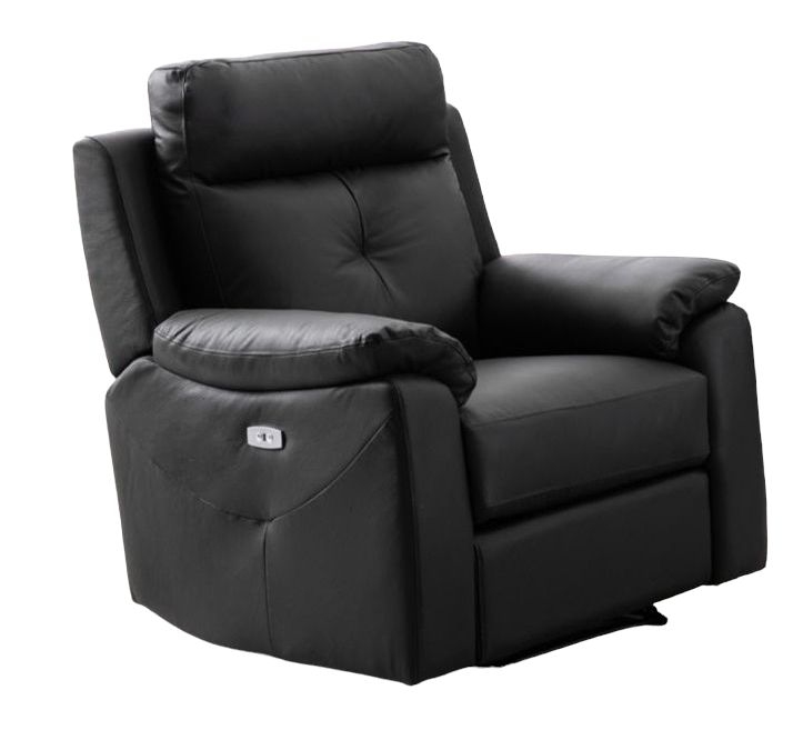 Milano Anthracite Leather Electric Recliner Armchair