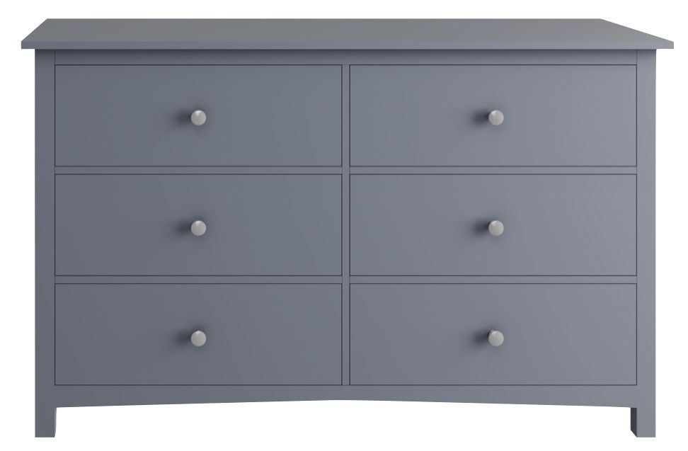 Olive Grey 6 Drawer Wide Chest