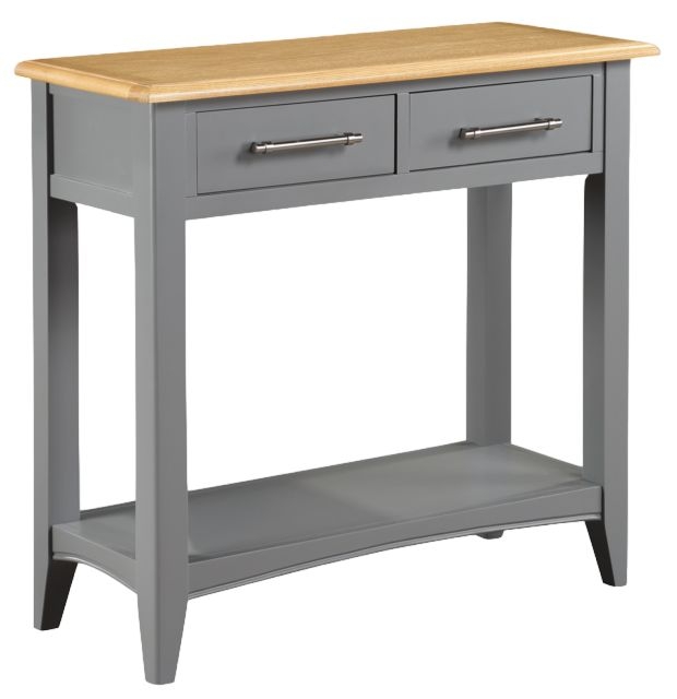 Rossmore Grey Painted Console Table With 2 Drawer