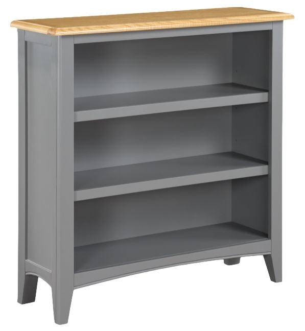 Rossmore Grey Painted Low Bookcase 90cm