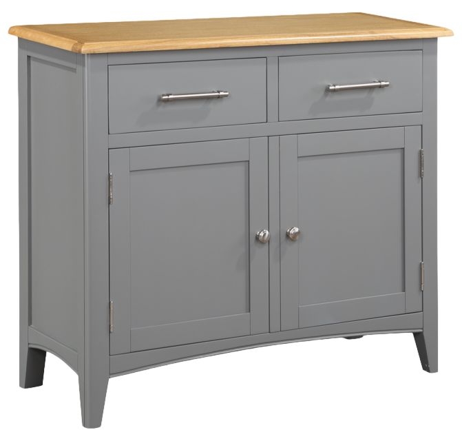 Rossmore Grey Painted Sideboard 100cm With 2 Doors 2 Drawers