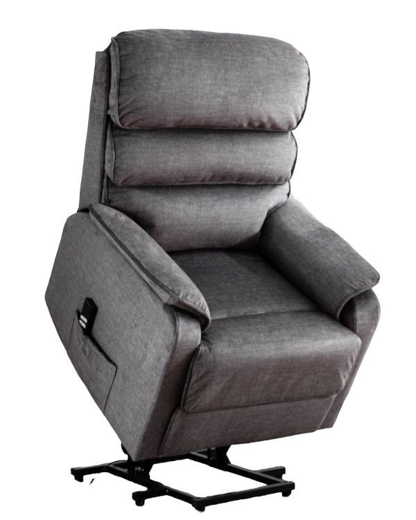 Savoy Grey Fabric Electric Lift And Tilt Recliner Armchair