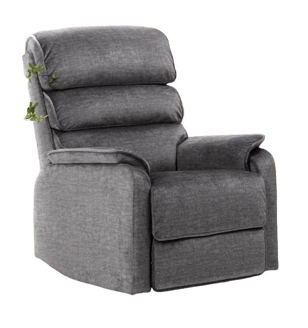 Savoy Grey Fabric Electric Recliner Sofa Chair
