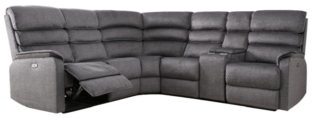 Savoy Grey Fabric Corner Sofa Suite