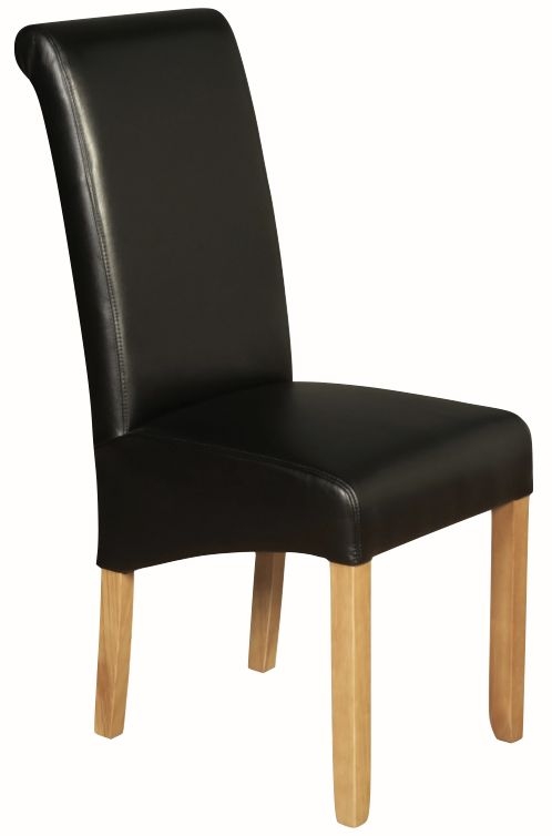 Sophie Black Leather Dining Chair Sold In Pairs