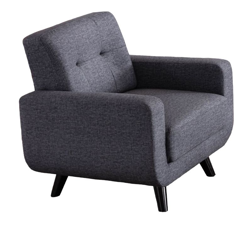 Trinity Dark Grey Fabric Armchair