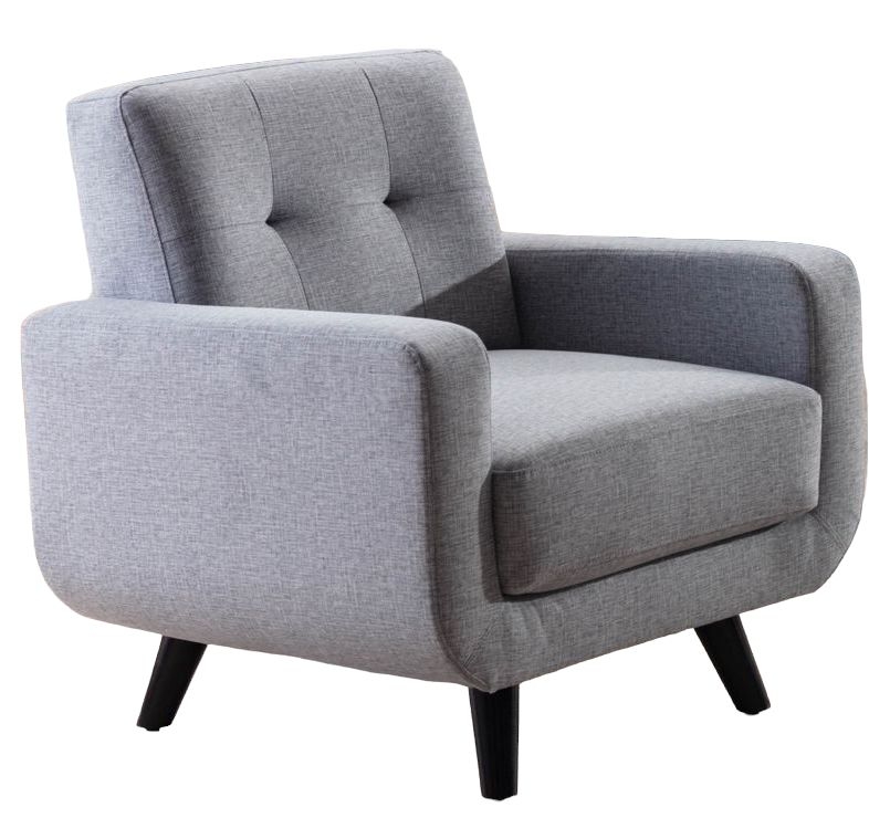 Trinity Light Grey Fabric Armchair
