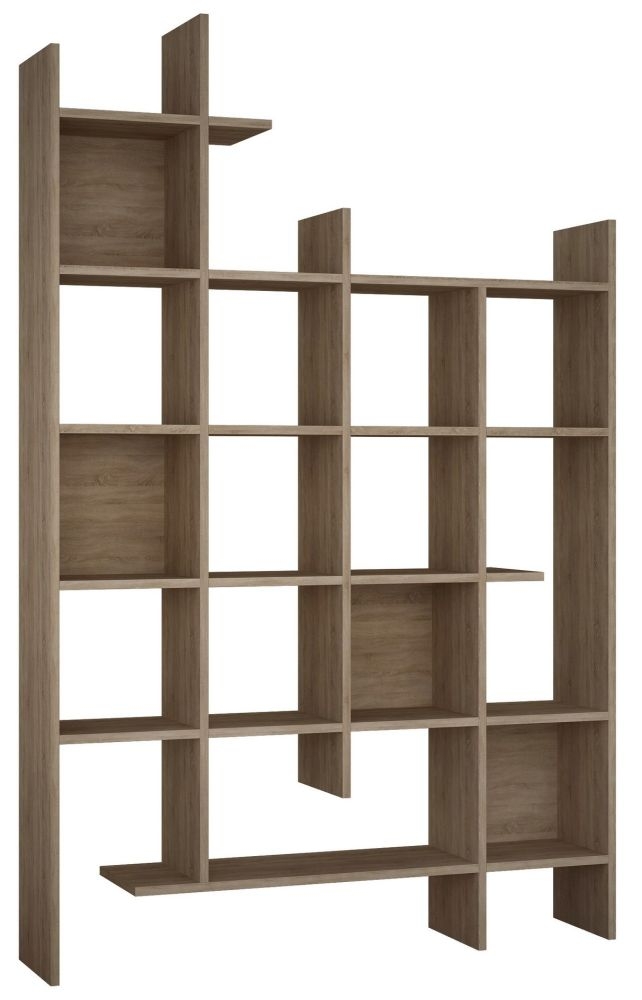 Mexia Oak Effect Geometric Shelving Unit