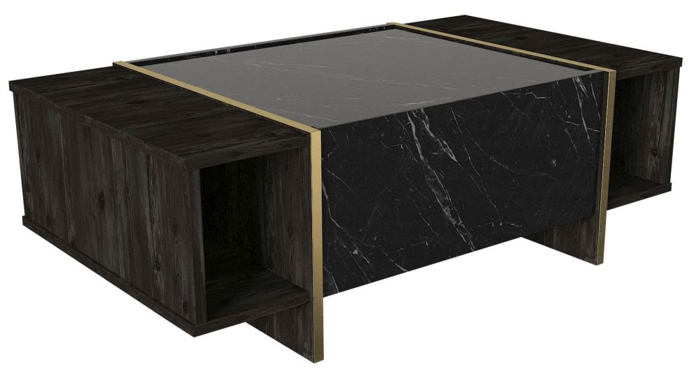 Weldona Black Marble Effect Coffee Table