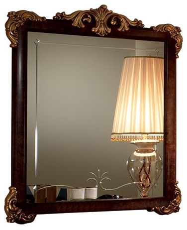 Arredoclassic Donatello Brown Italian Rectangular Small Mirror