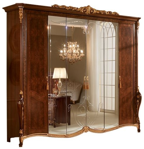 Arredoclassic Donatello Brown Italian 6 Door Wardrobe