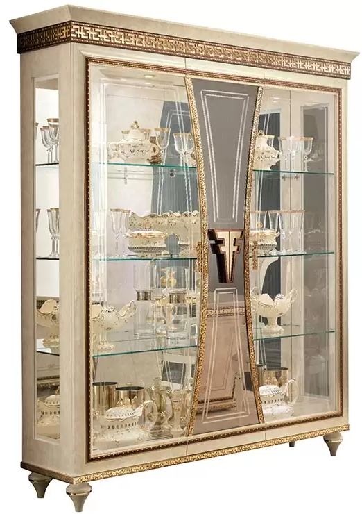 Arredoclassic Fantasia Italian 3 Glass Door Display Cabinet