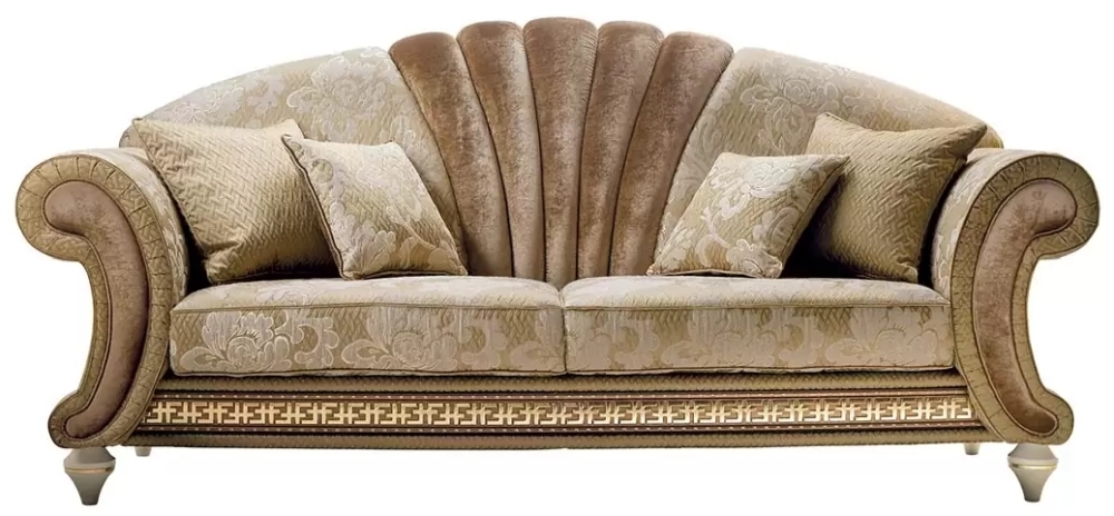 Arredoclassic Fantasia Italian 3 Seater Fabric Sofa