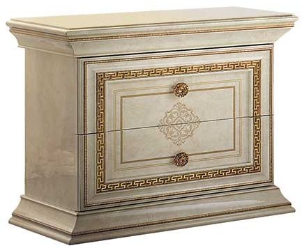 Arredoclassic Leonardo Golden Italian 2 Drawer Bedside Cabinet