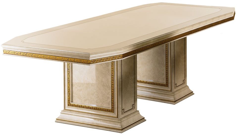 Arredoclassic Leonardo Golden Italian 200cm300cm Rectangular Extending Dining Table