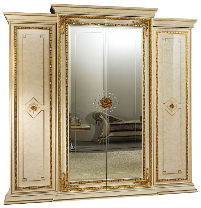 Arredoclassic Leonardo Golden Italian 4 Door Wardrobe