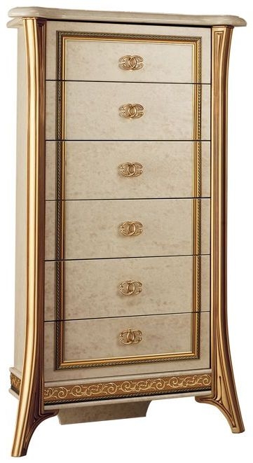 Arredoclassic Melodia Golden Italian 7 Drawer Chest