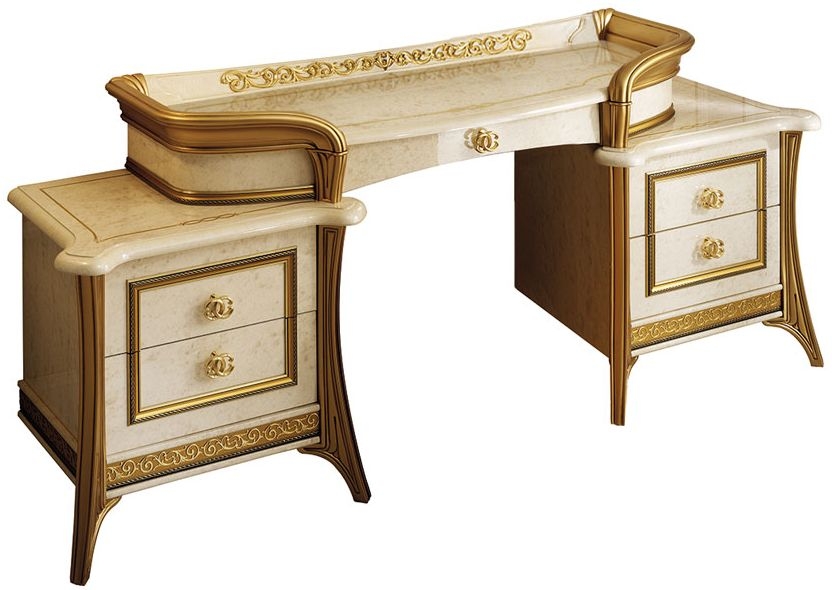 Arredoclassic Melodia Golden Italian 5 Drawer Dressing Table
