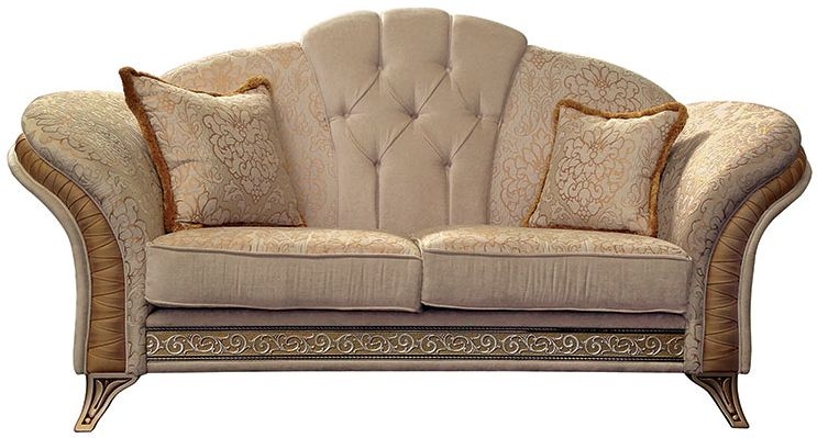 Arredoclassic Melodia Golden Italian Fabric 2 Seater Sofa