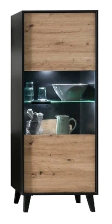 Artona Oak Display Cabinet