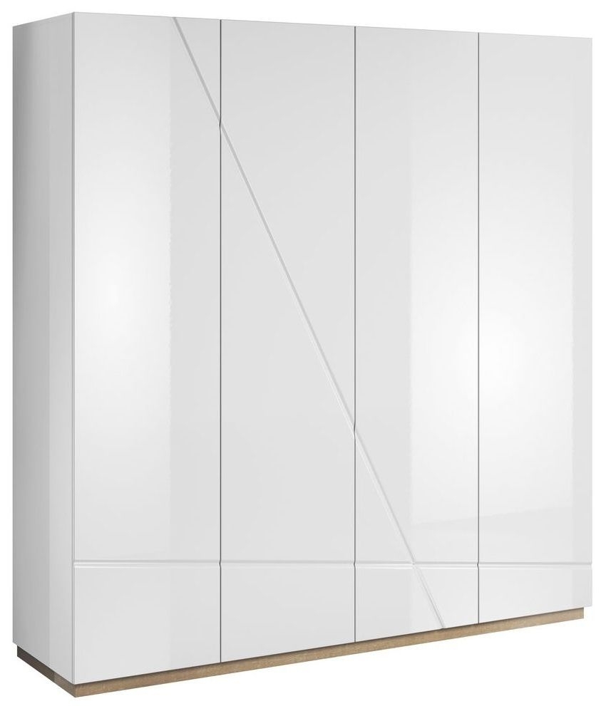 Futura White Gloss 4 Door Wardrobe