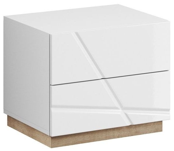 Futura White Gloss Bedside Cabinet