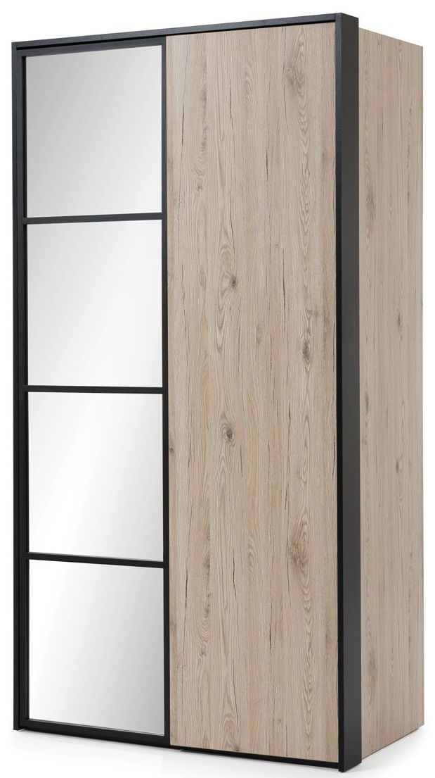 Glass Loft Oak 2 Door Wardrobe