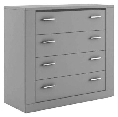 Idea Grey Matt 4 Drawer Chest