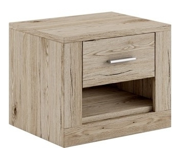 Idea Oak San Remo 1 Drawer Bedside Cabinet