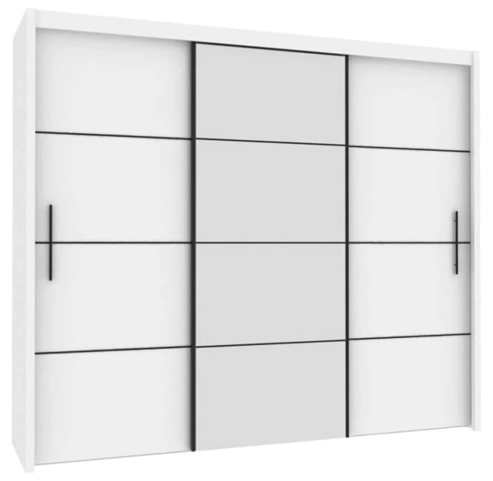 Inova White Matt 3 Door Sliding Wardrobe