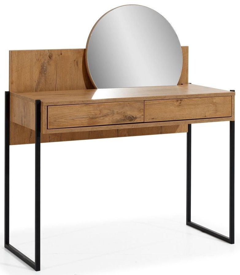 Loft Lancelot Oak Dressing Table With Mirror