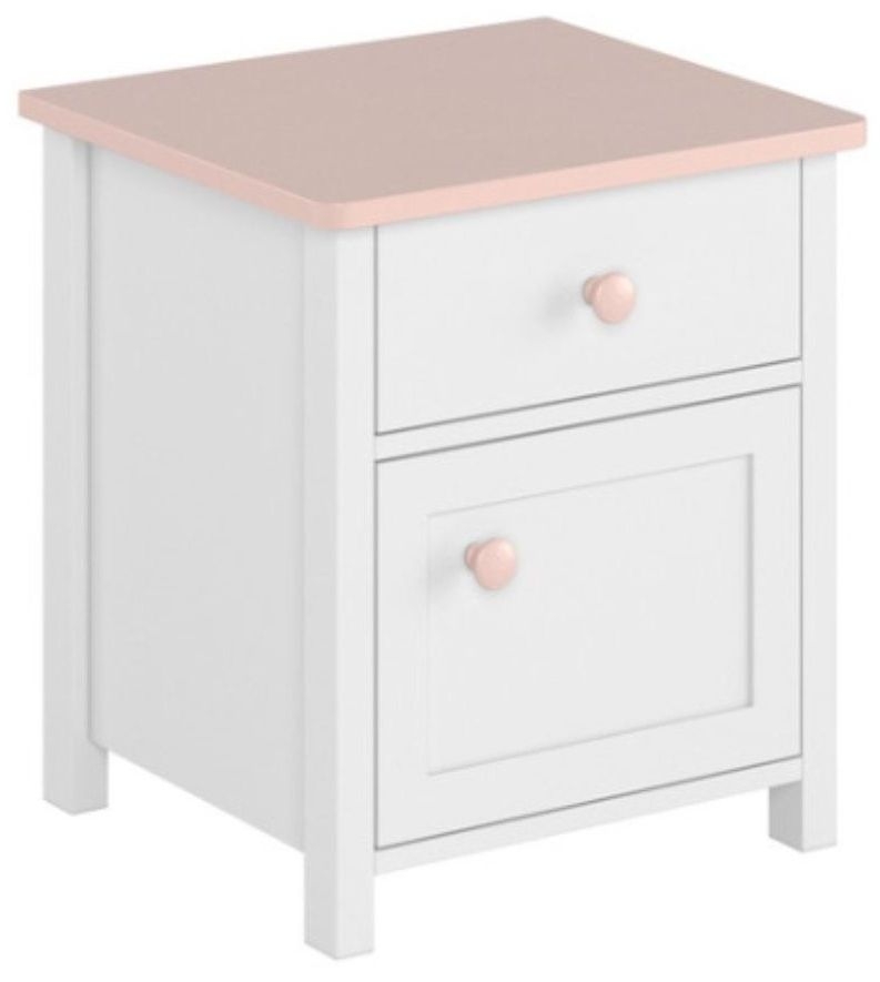 Luna White Bedside Table