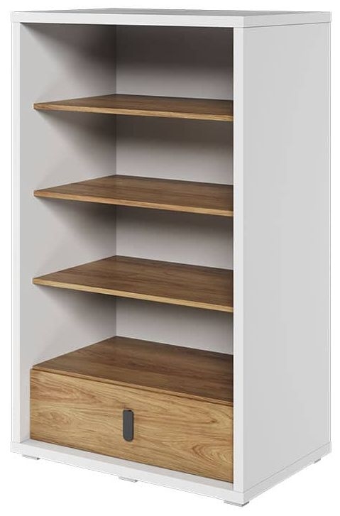 Massi Natural And White Bookcase