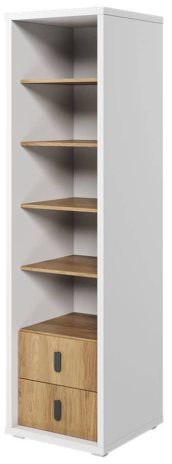 Massi Natural And White Large Bookcase