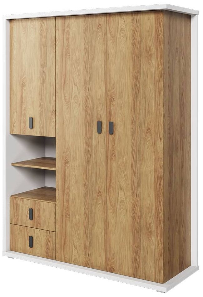 Massi Natural And White Large Wardrobe