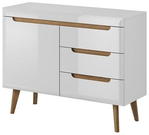 Nordi White High Gloss Sideboard