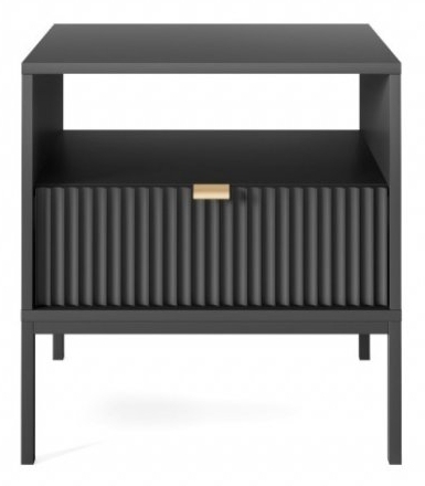 Nova Black Matt Bedside Cabinet