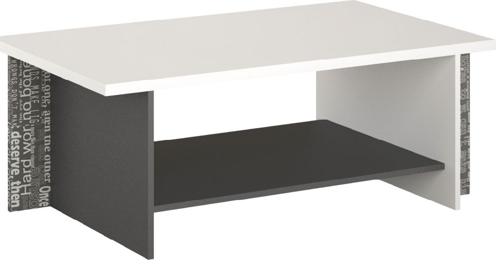 Philosophy White And Graphite Coffee Table