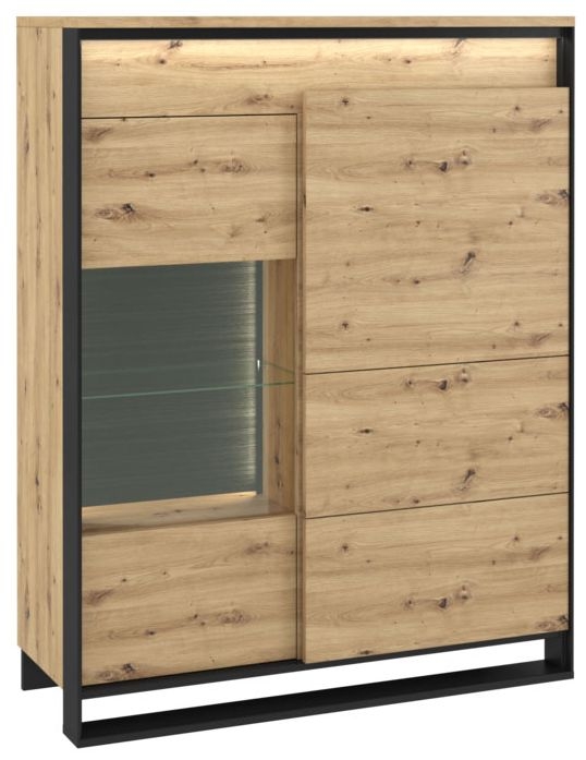 Quant Oak 2 Door Display Cabinet