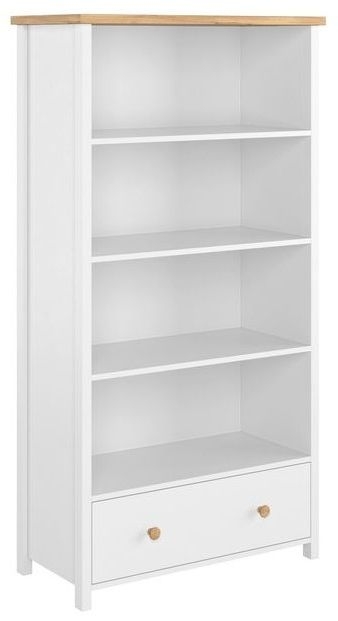 Story White And Oak Bookcase