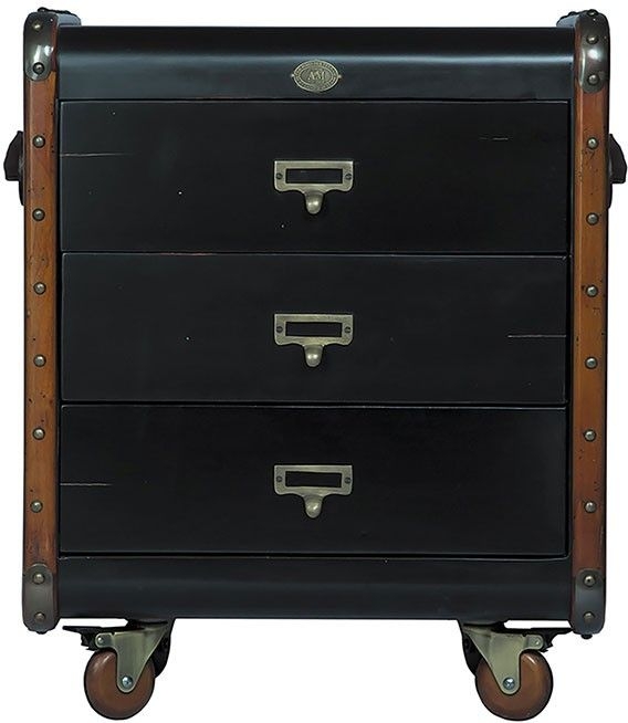 Authentic Models Stateroom Black 3 Drawers Chest