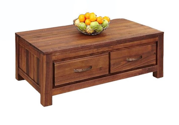 Baumhaus Mayan Walnut 2 Drawer Coffee Table