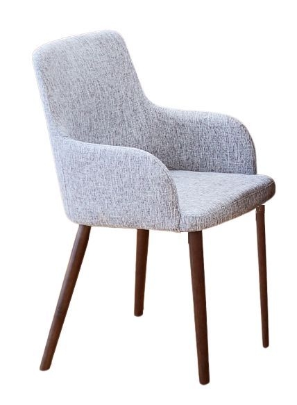 Baumhaus Shiro Light Grey Fabric Dining Chair Sold In Pairs