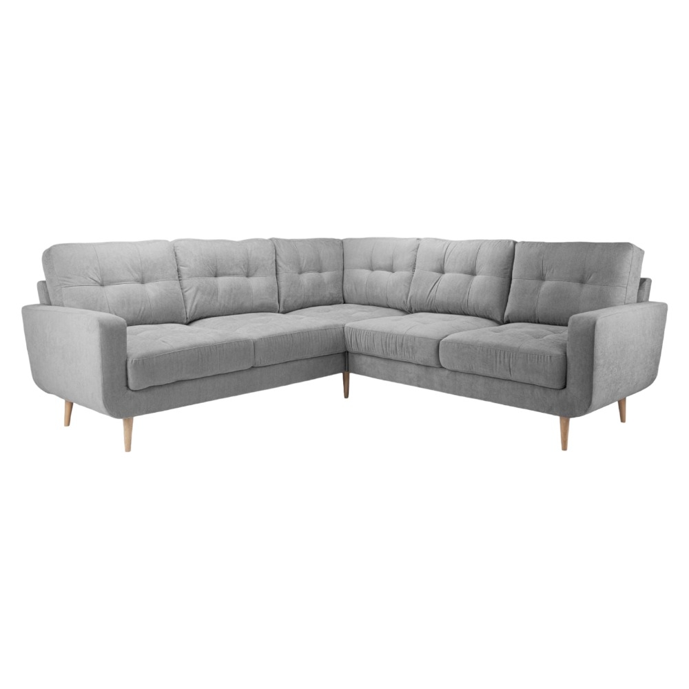 Aurora Grey Tufted Large Corner Sofa