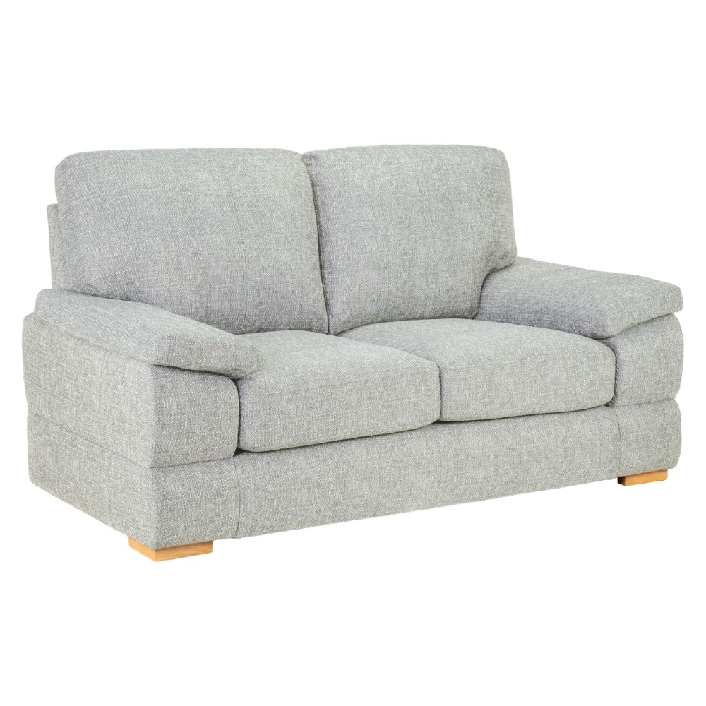 Bento Silver Tufted 2 Seater Sofa