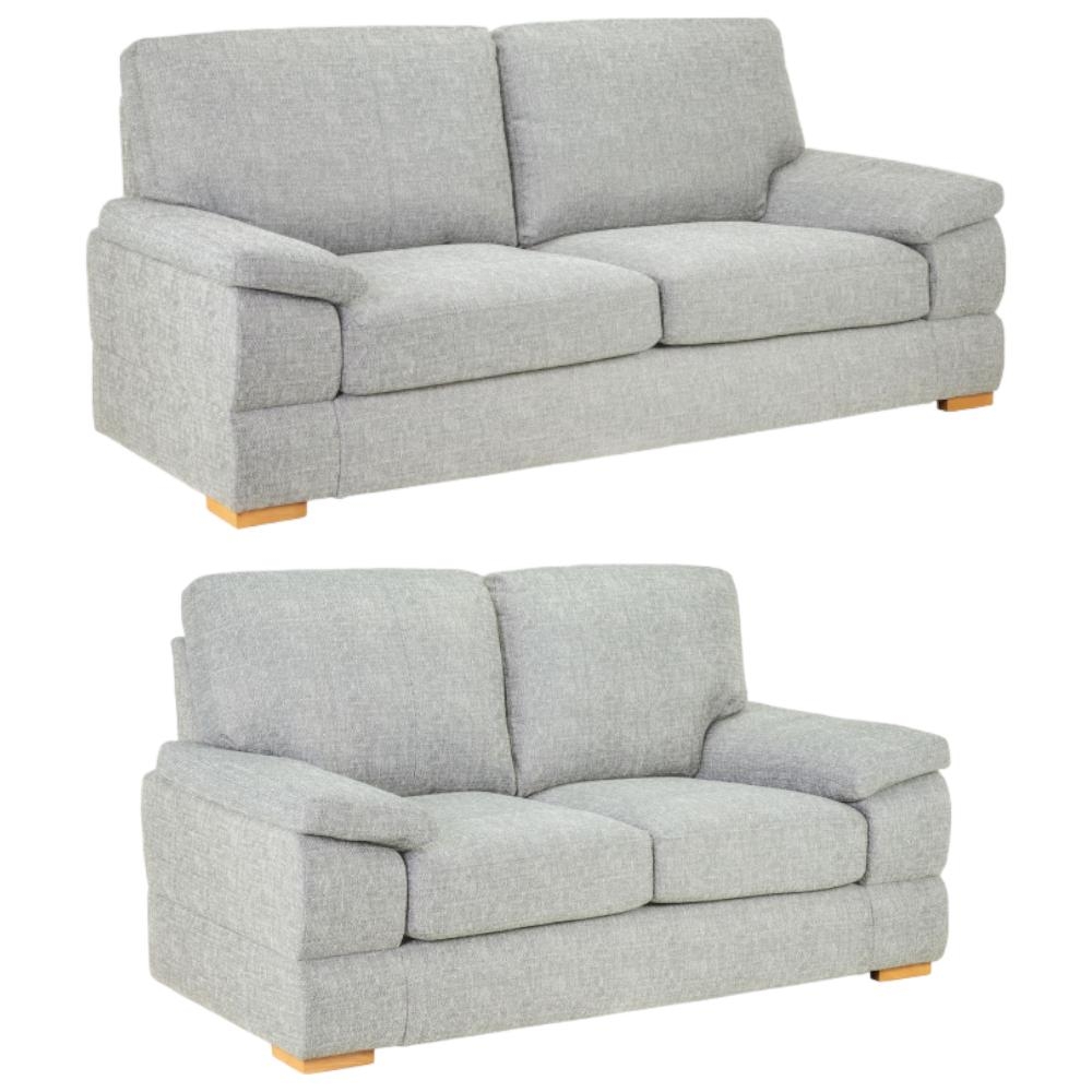 Bento Silver Tufted 32 Seater Sofa