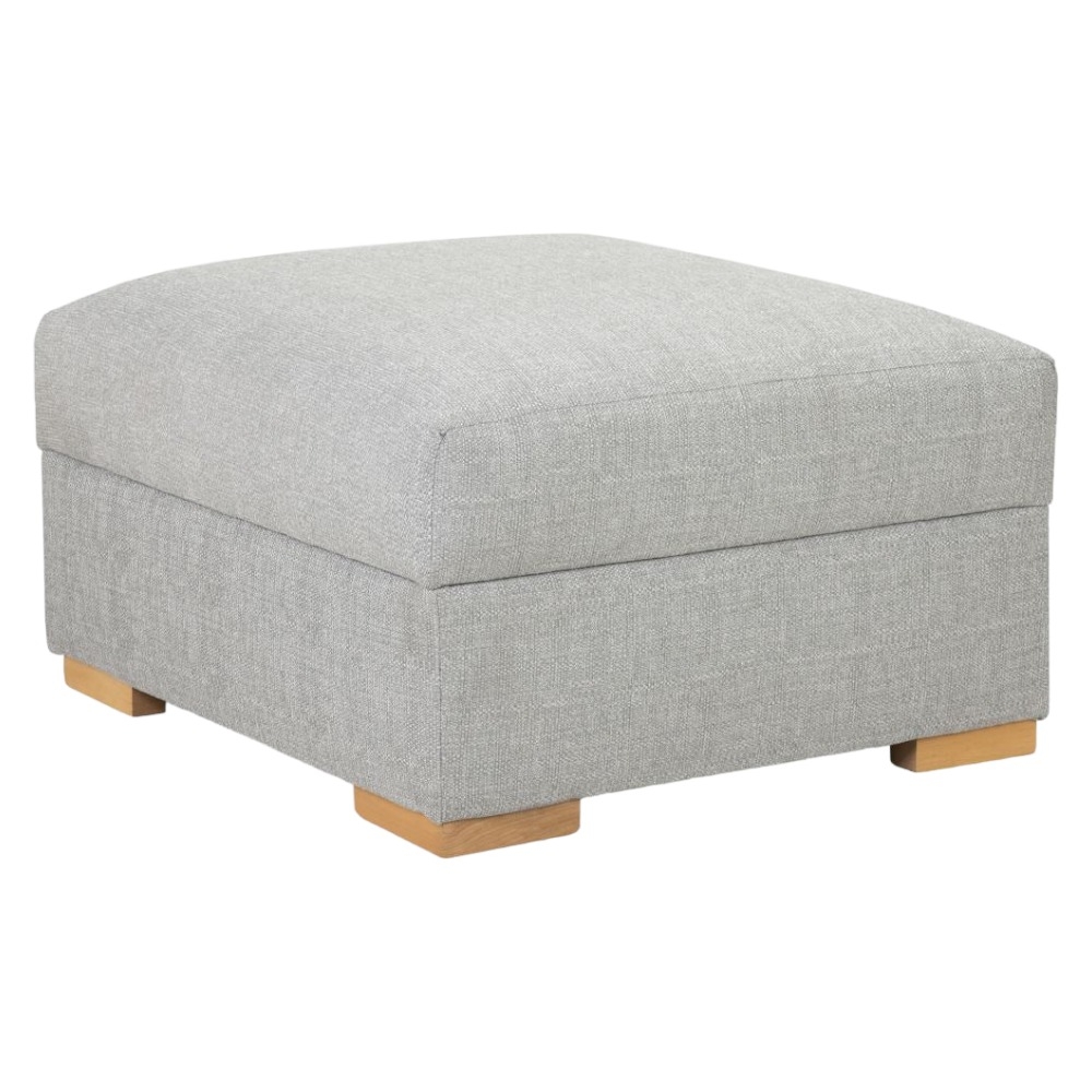 Bento Silver Tufted Footstool