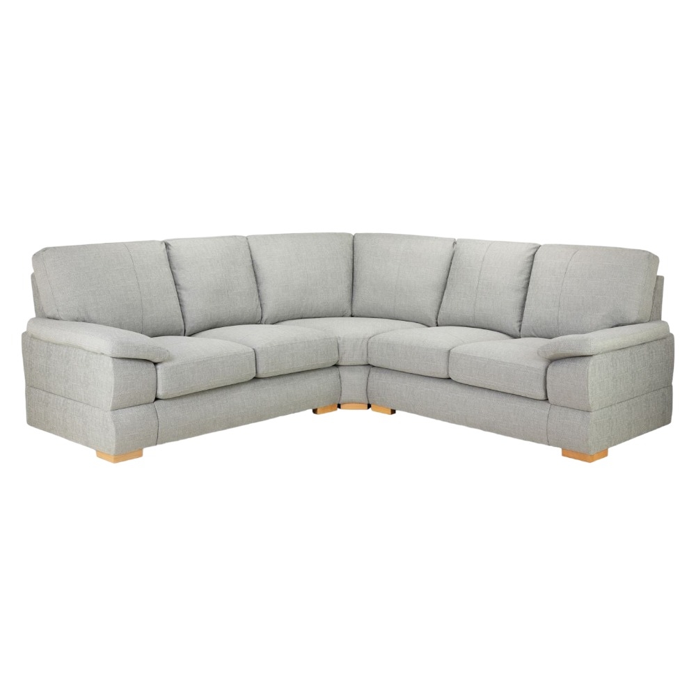 Bento Silver Tufted Large Corner Sofa