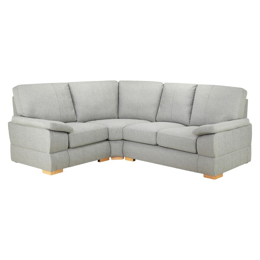 Bento Silver Tufted Left Hand Facing Corner Sofa