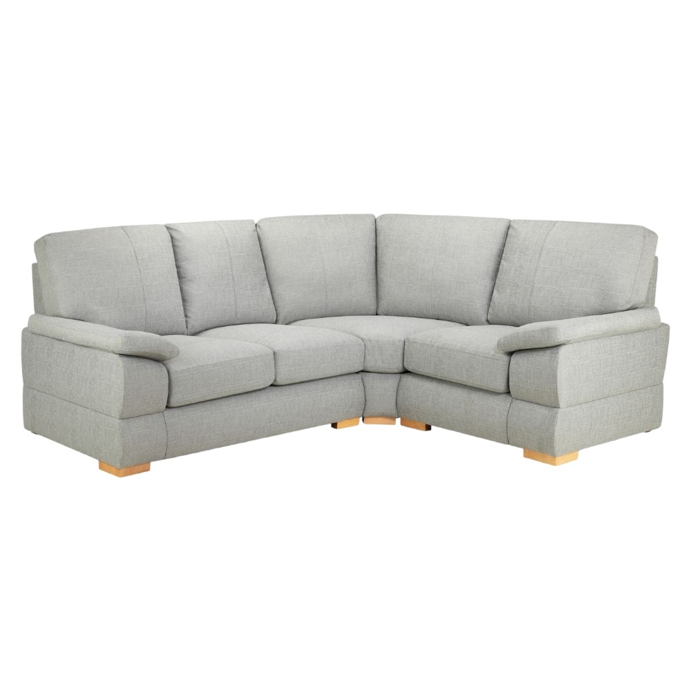 Bento Silver Tufted Right Hand Facing Corner Sofa